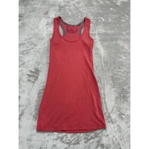 Active Basic Tank Top Women's Size Large Red Sleeveless Long Style‎ EUC